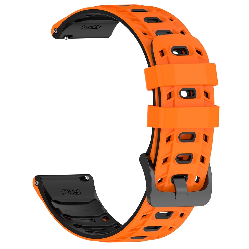 Scheme silikónový remienok 22mm na Garmin Forerunner 970/Forerunner 570 47mm/265 - oranžový/čierny