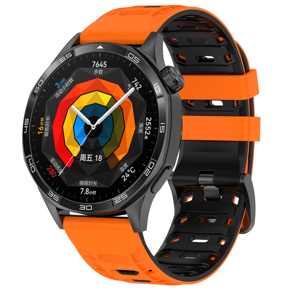 Scheme silikónový remienok 22mm na Garmin Forerunner 970/Forerunner 570 47mm/265 - oranžový/čierny