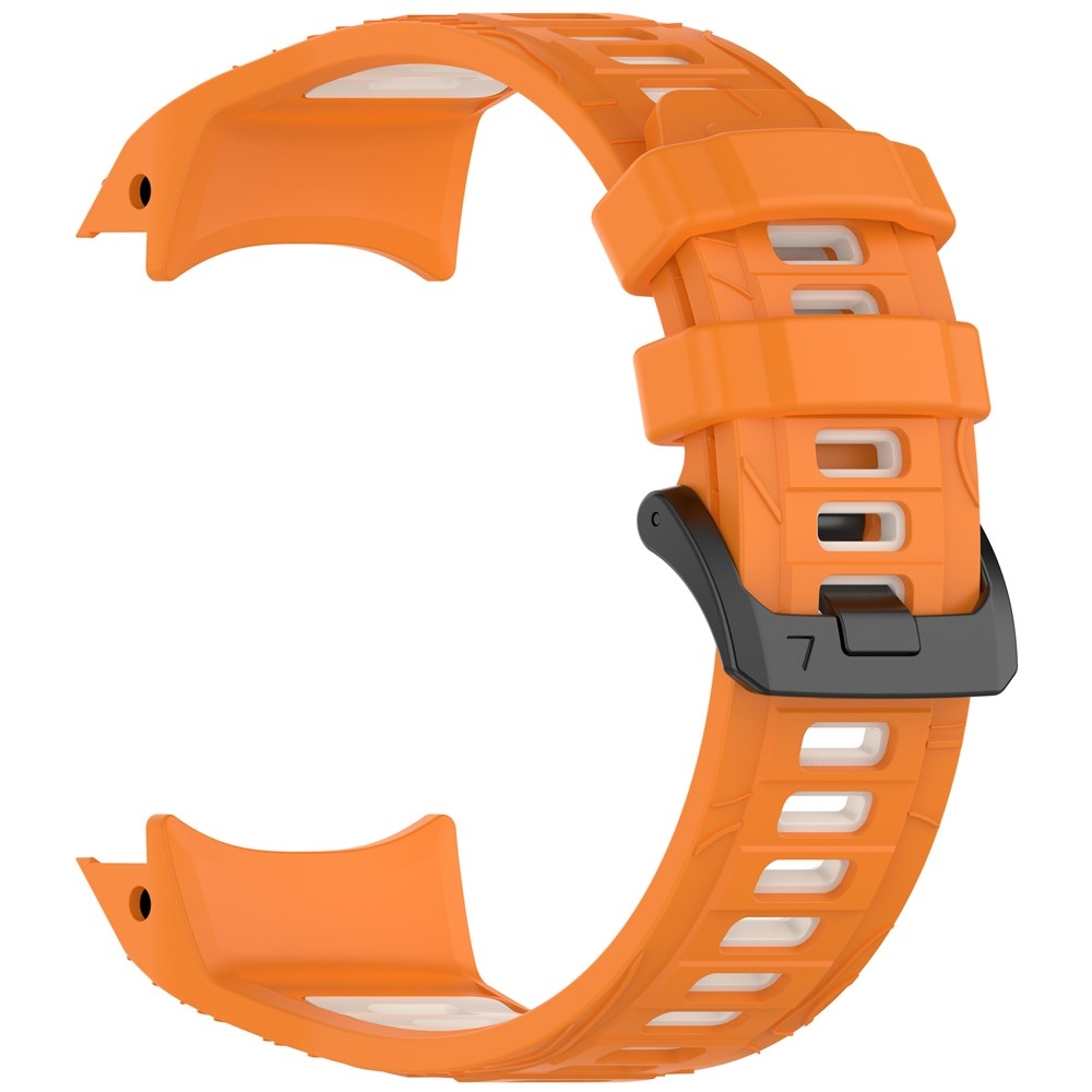 Scheme silikónový remienok 22mm na Garmin Instinct 3 45mm/Instinct 3 Solar 45mm - oranžový/béžový