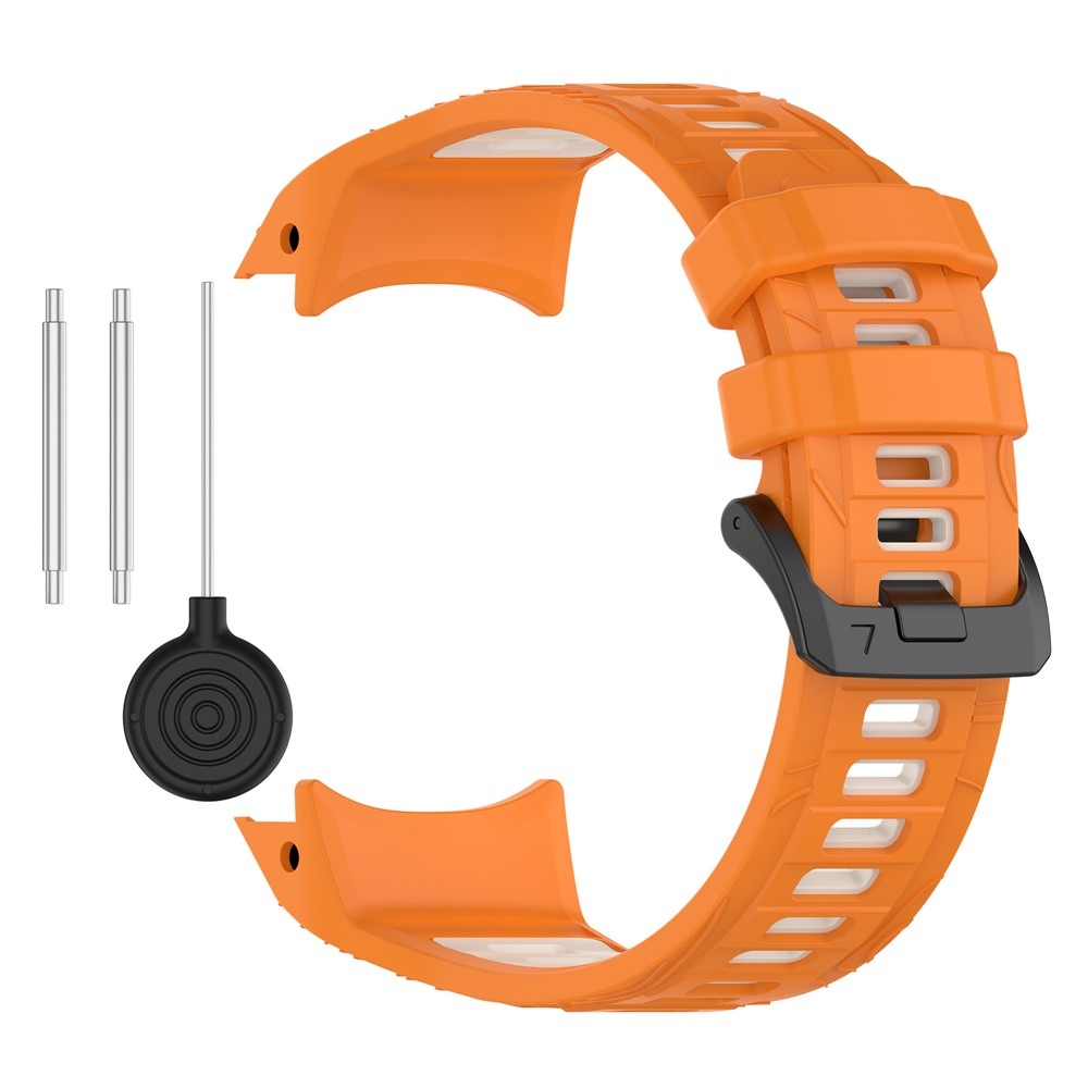 Scheme silikónový remienok 26mm na Garmin Instinct 3 50mm/Instinct 3 Solar 50mm - oranžový/béžový