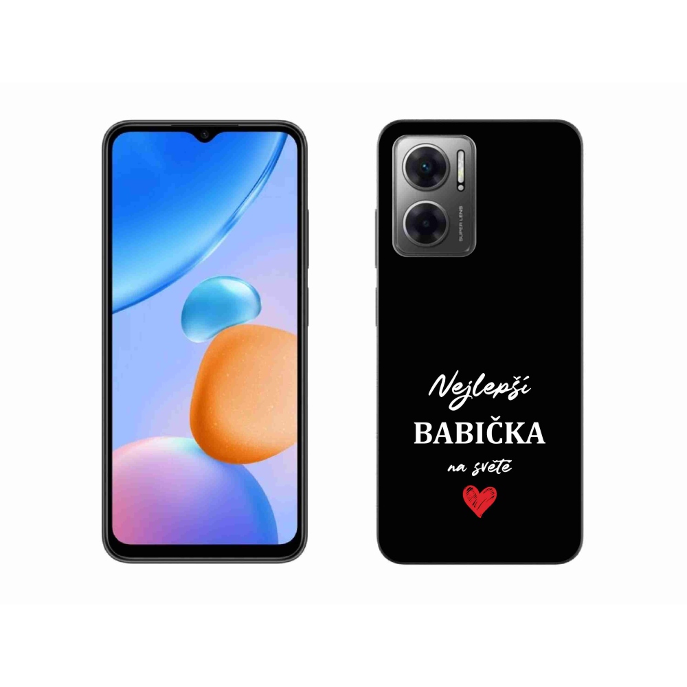 Gélový kryt mmCase na Xiaomi Redmi 10 5G - najlepšia babička 1 čierne pozadie