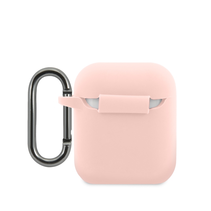 Lacoste Liquid Silicone Glossy Printing Logo Puzdro pre Airpods 1/2 Pink