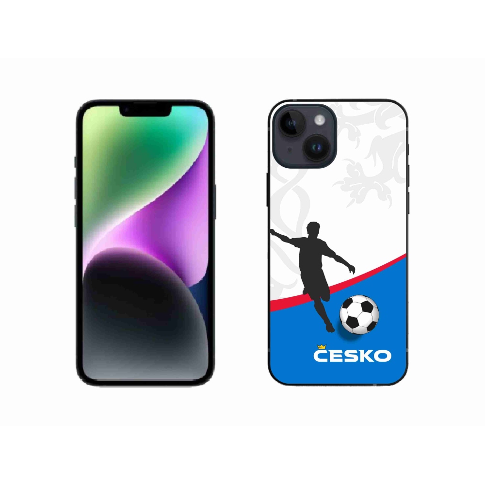 Gélový kryt mmCase na iPhone 14 - futbal Česko 1