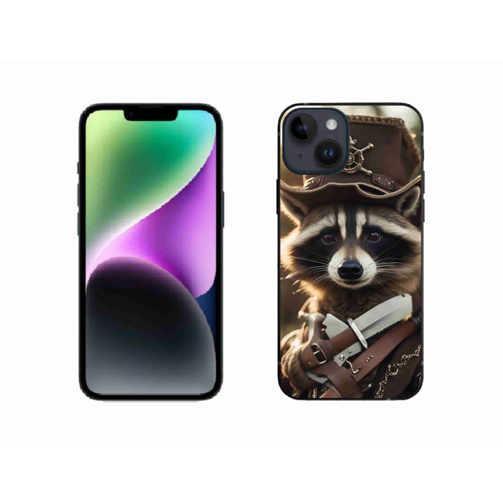 Gélový kryt mmCase na iPhone 14 - mýval v uniforme