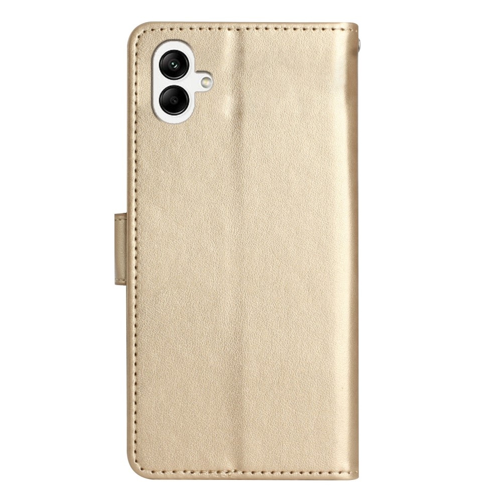Flowers knižkové púzdro na Samsung Galaxy A06 4G - zlaté