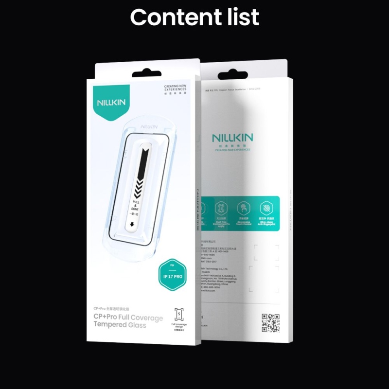 Nillkin Tvrdené sklo 2.5D CP+ PRO Black pre Apple iPhone 17 Pro (s aplikátorom)