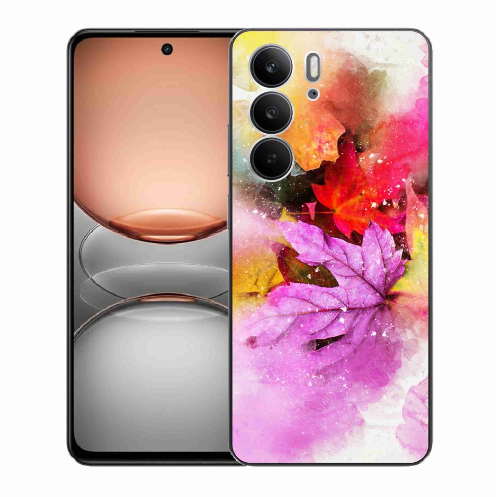 Gélový kryt mmCase na Realme C75 - farebné listy
