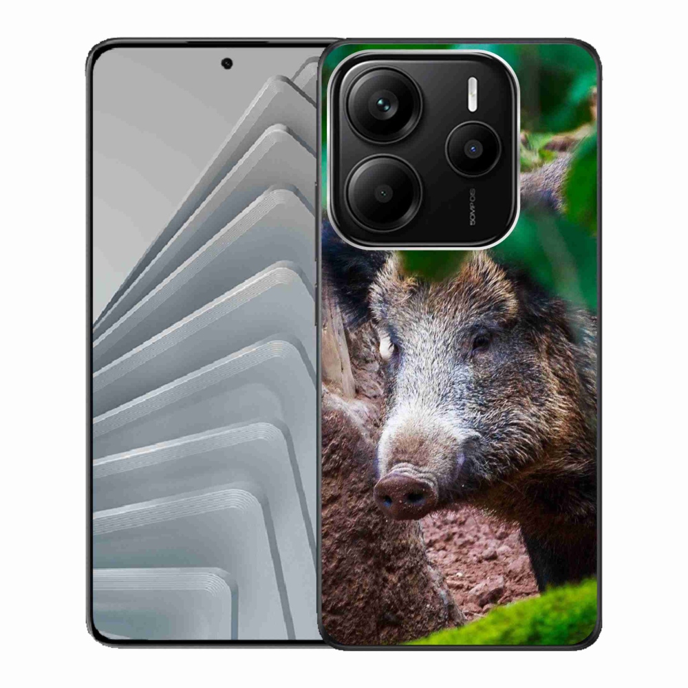 Gélový kryt mmCase na Xiaomi Redmi Note 14 5G - divoké prase