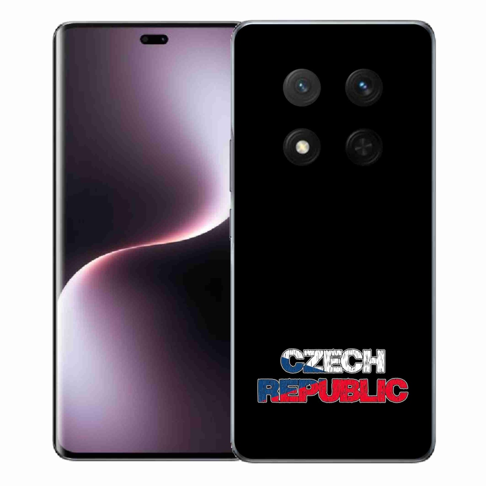 Gélový kryt mmCase na Honor Magic 7 Lite 5G - Czech Republic čierne pozadie