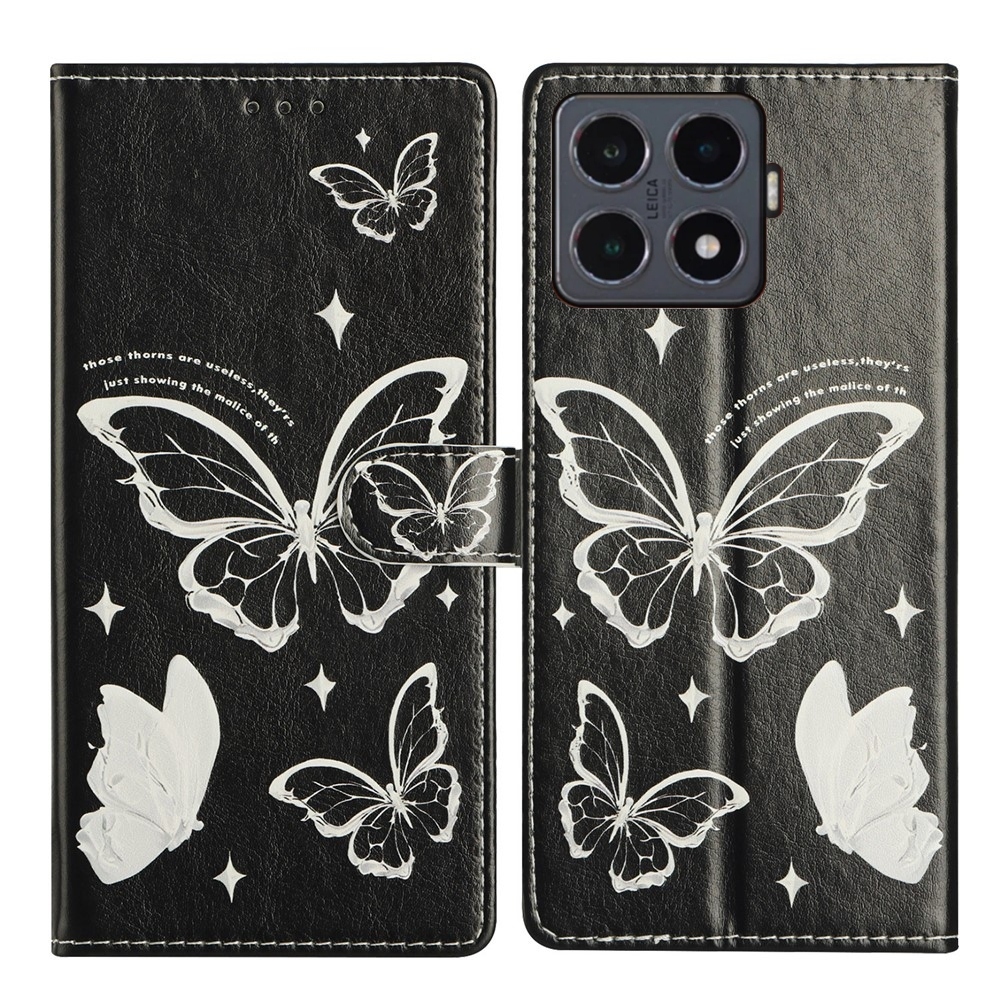 Secure knižkové púzdro na Xiaomi 15T Pro - bieli motýle