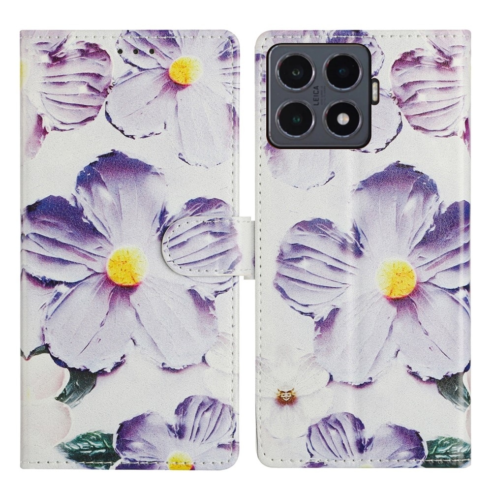 Secure knižkové puzdro na Xiaomi 15T Pro - fialové kvety