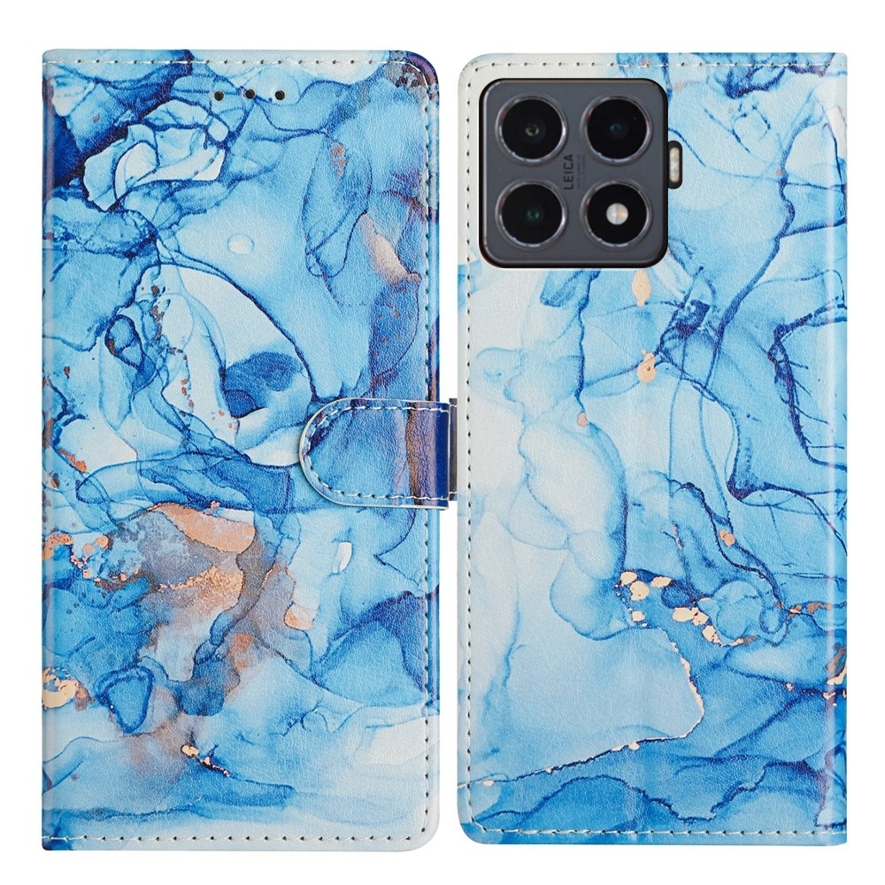 Secure knižkové púzdro na Xiaomi 15T Pro - modrý mramor