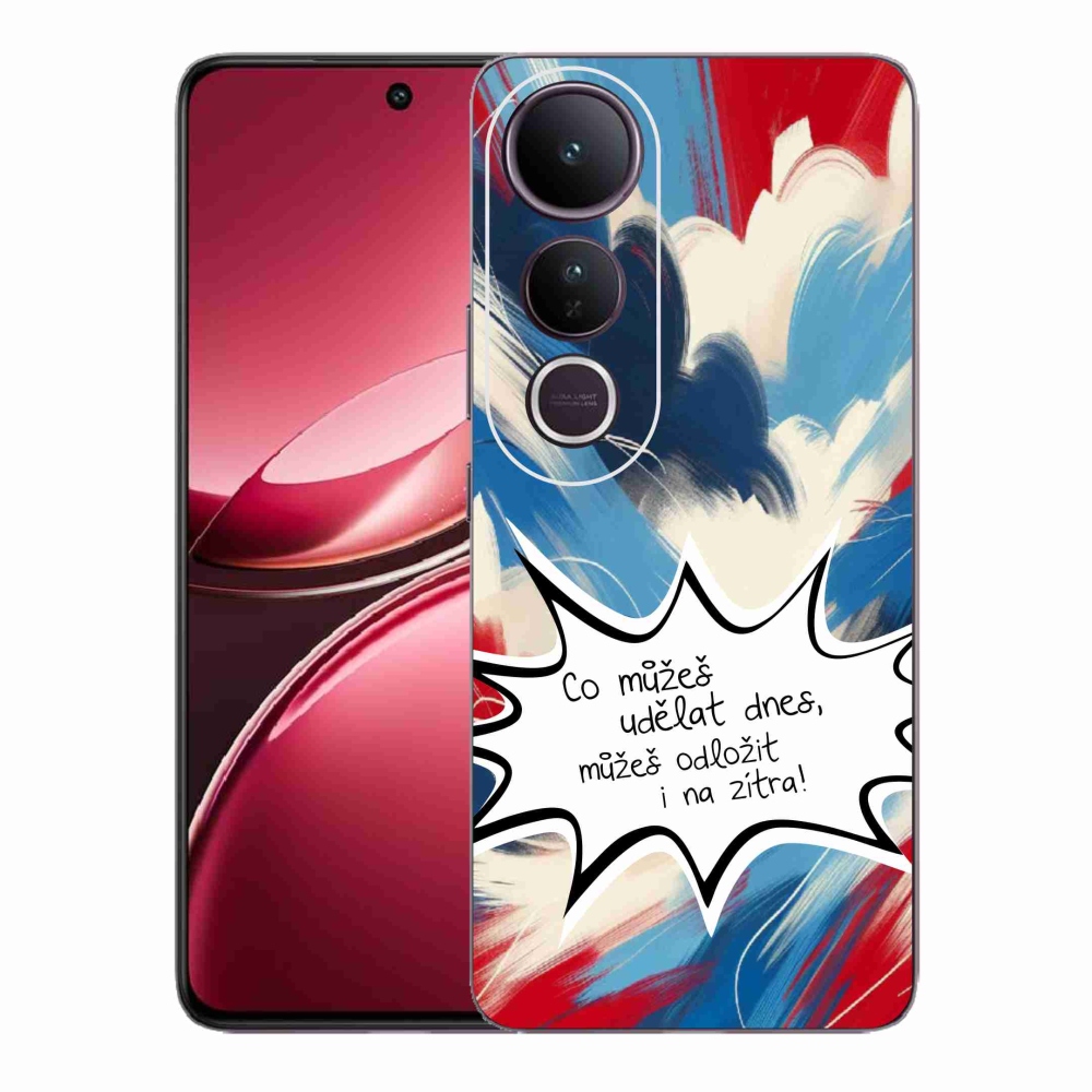 Gélový kryt mmCase na Vivo V50 Lite 4G/5G - vtipný text 9 biele pozadie