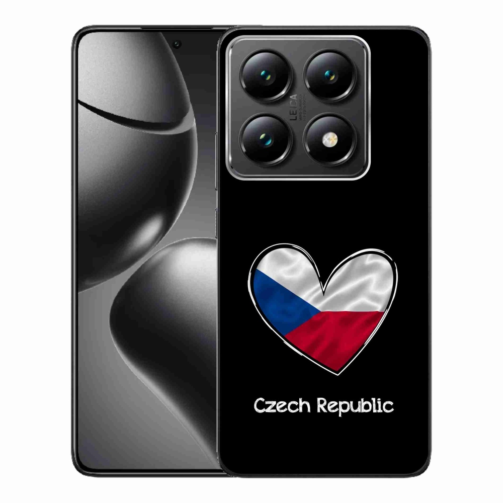 Gélový kryt mmCase na Xiaomi 14T Pro - vlajka srdca čierne pozadie