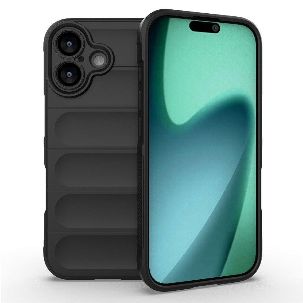 Rugg odolný gélový obal na iPhone 17 - čierny