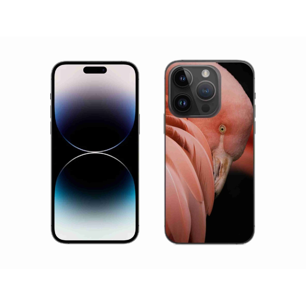 Gélový kryt mmCase na iPhone 14 Pro - plameniak 3