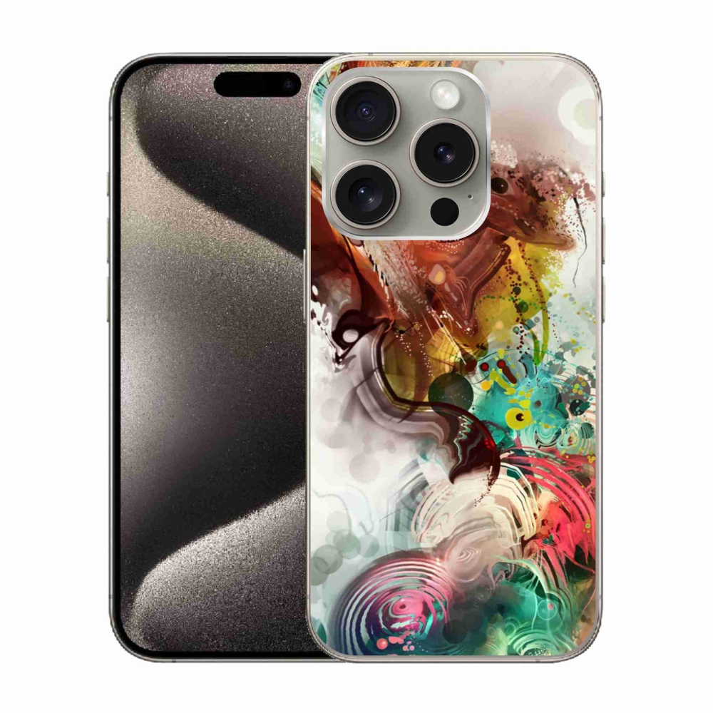 Gélový kryt mmCase na iPhone 15 Pro - abstrakt 1