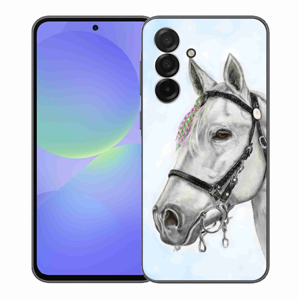 Gélový kryt mmCase na Samsung Galaxy A36 5G - biely kôň 1