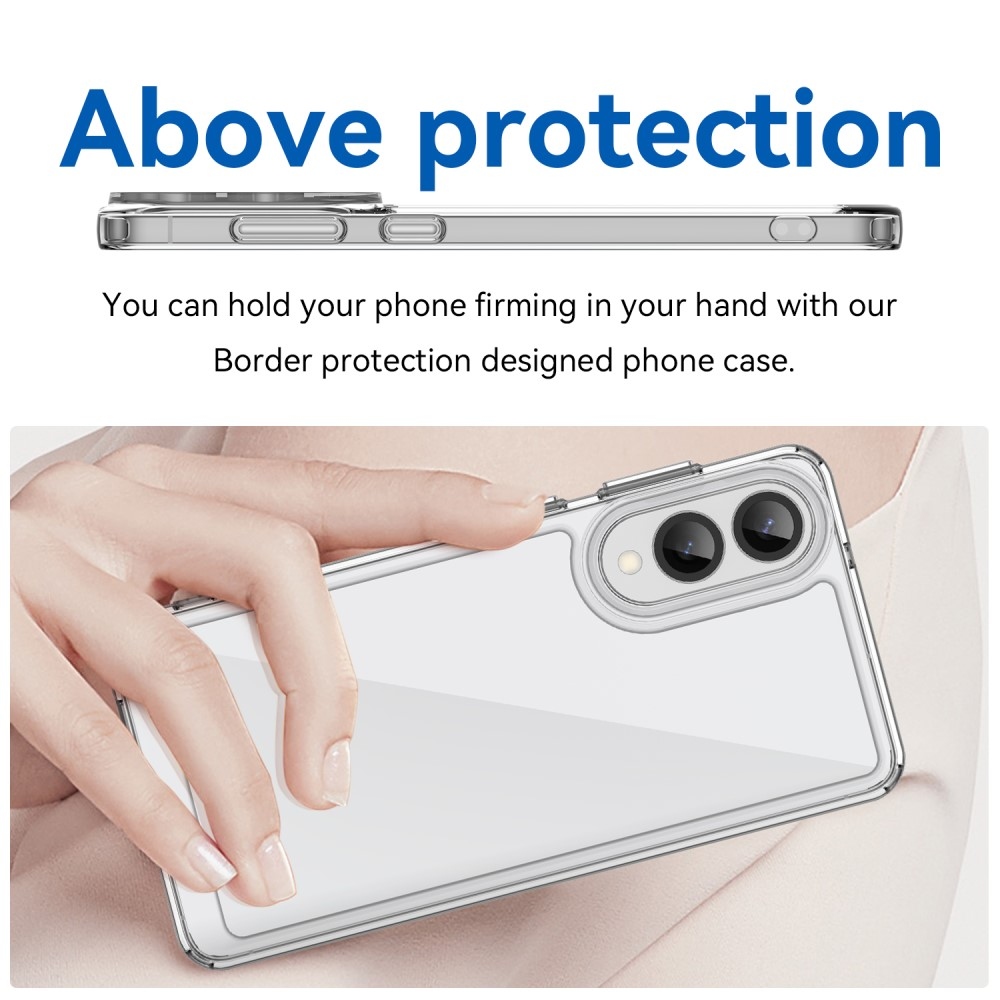 Gélový obal s pevným chrbtom na Samsung Galaxy S25 Edge - priehľadný