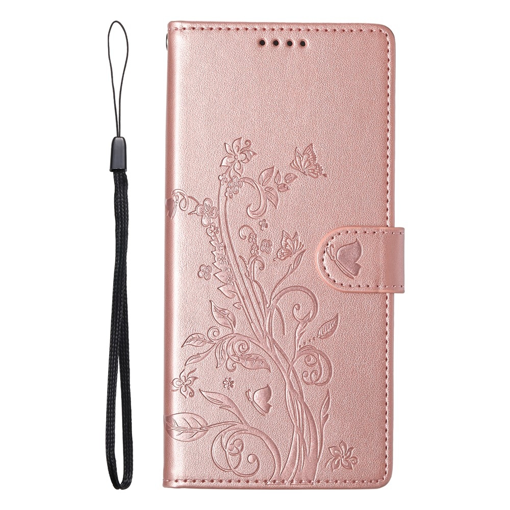 Flowers knižkové púzdro na Samsung Galaxy S25 FE - ružovozlaté