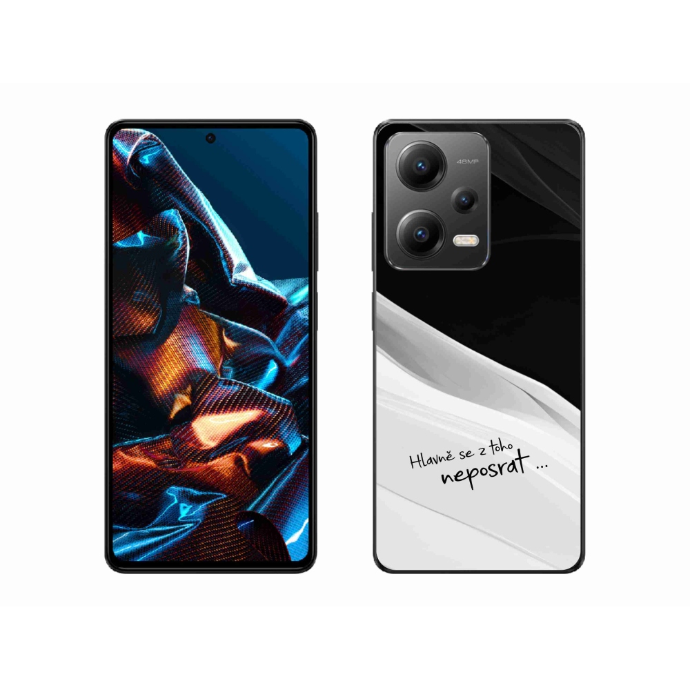 Gélový kryt mmCase na Xiaomi Redmi Note 12 Pro 5G - vtipný text 13 bieločierne pozadie