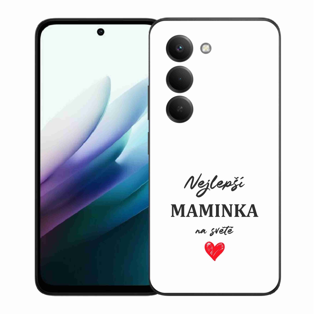 Gélový kryt mmCase na Xiaomi Redmi 15 4G/5G (171mm) - najlepšia mamička 1 biele pozadie