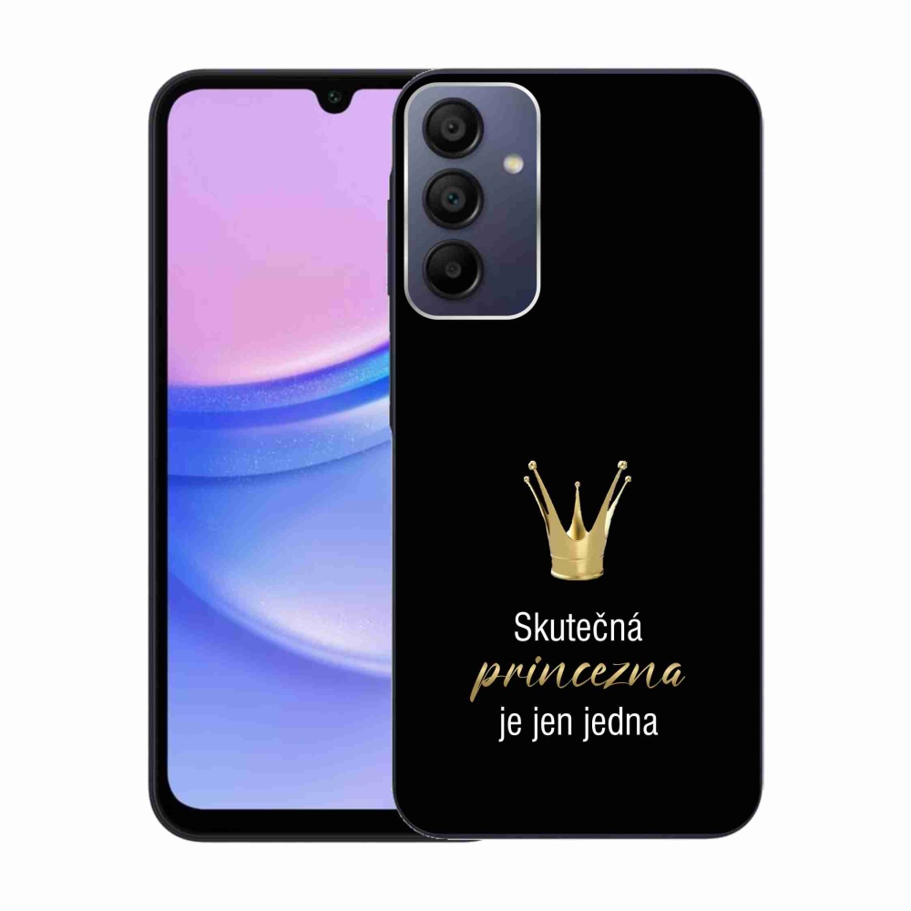 Gélový kryt mmCase na Samsung Galaxy A15 4G/5G - skutočná princezná čierne pozadie