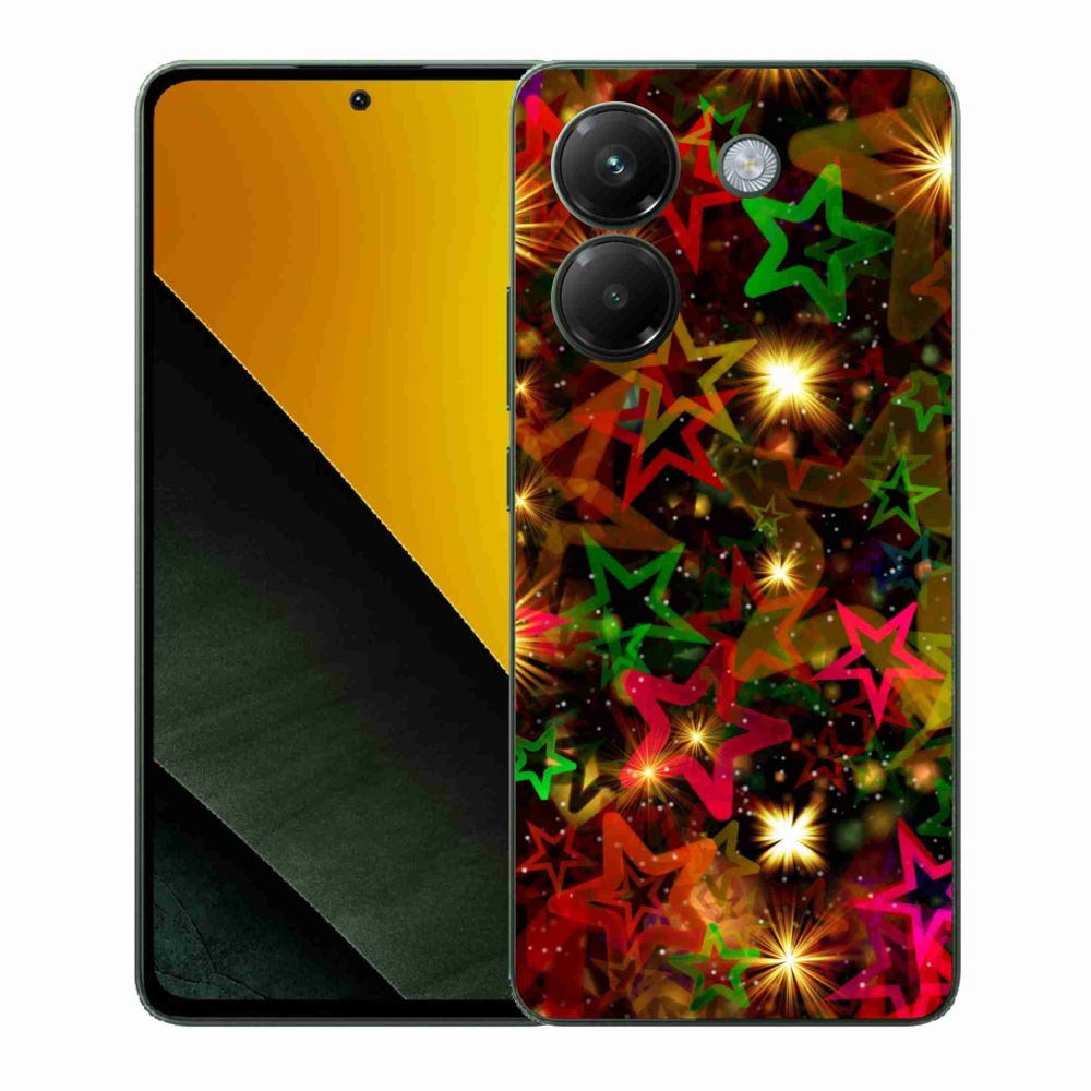 Gélový kryt mmCase na Xiaomi Poco M7 Pro 5G - farebné hviezdičky