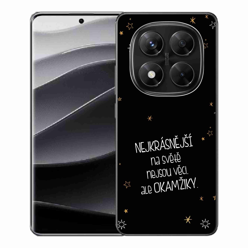 Gélový kryt mmCase na Xiaomi Redmi Note 14 Pro 5G/Poco X7 5G - citát 4 čierne pozadie