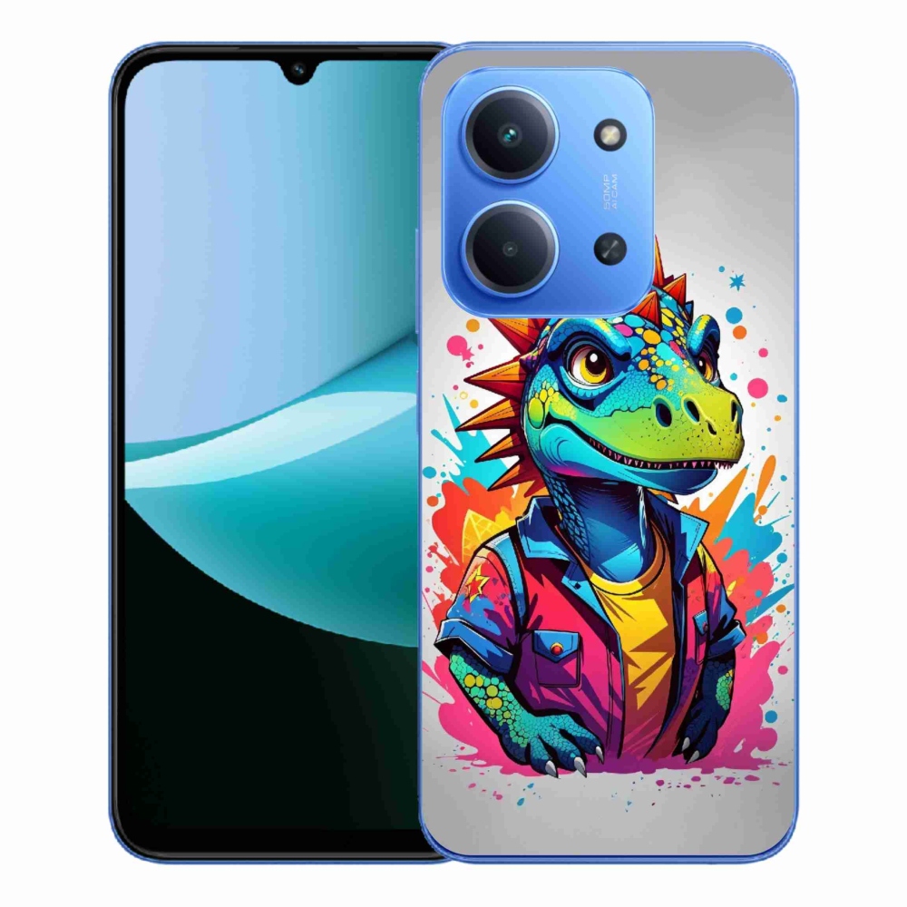 Gélový kryt mmCase na Xiaomi Redmi 15C 4G/5G (173mm) - farebný dinosaurus