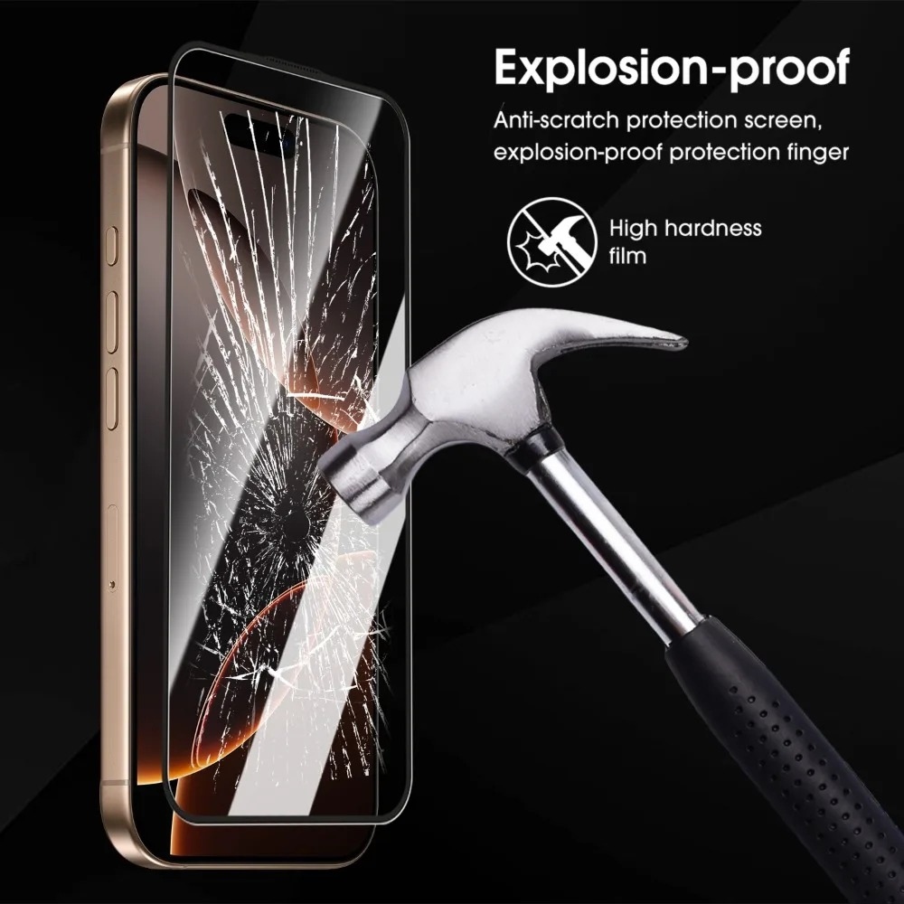 Silk celoplošné tvrdené sklo na mobil iPhone 18 Pro/17 Pro s aplikačným rámčekom