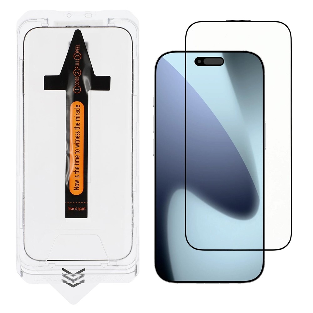 Silk celoplošné tvrdené sklo na mobil iPhone 18 Pro Max/17 Pro Max s aplikačným rámčekom