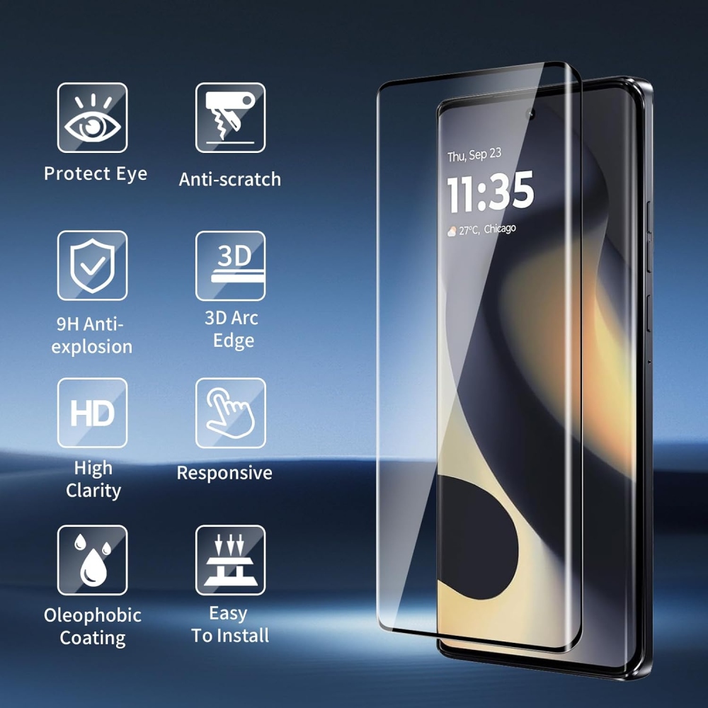 Silk celoplošné tvrdené sklo na mobil Motorola Edge 70 Pro 5G