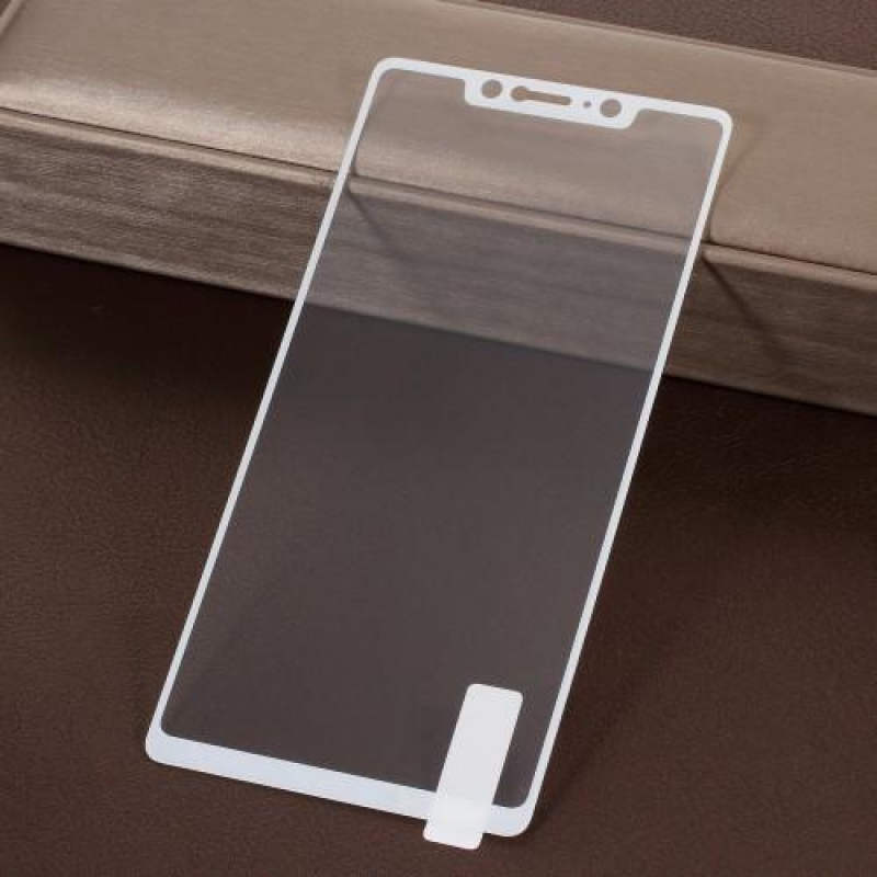 Silk celoplošné tvrdené sklo na Xiaomi Mi 8 - biely lem