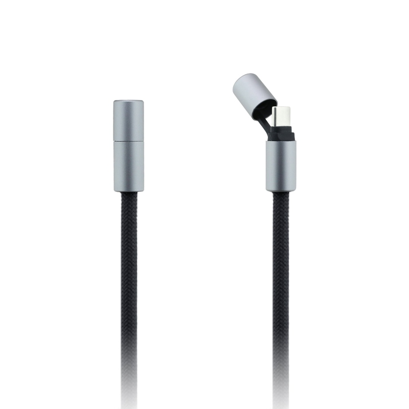 Karl Lagerfeld Ikonik Charm Strap s integrovaným nabíjacím káblom USB-C/USB-C Black