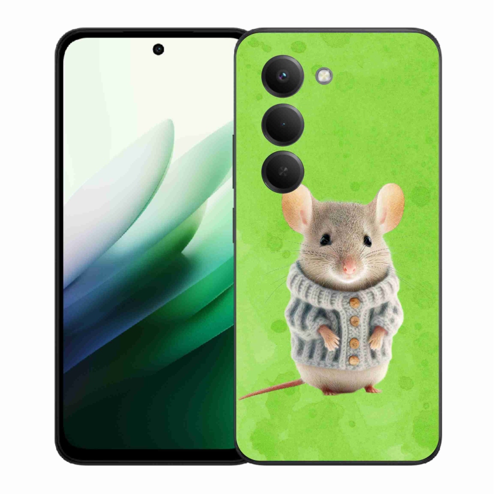 Gélový kryt mmCase na Xiaomi Redmi 15 5G (169mm) - myška vo svetri