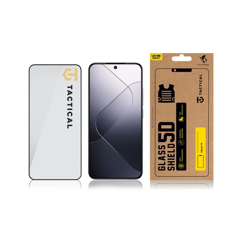 Tactical Glass Shield 5D sklo pre Xiaomi 14 Black