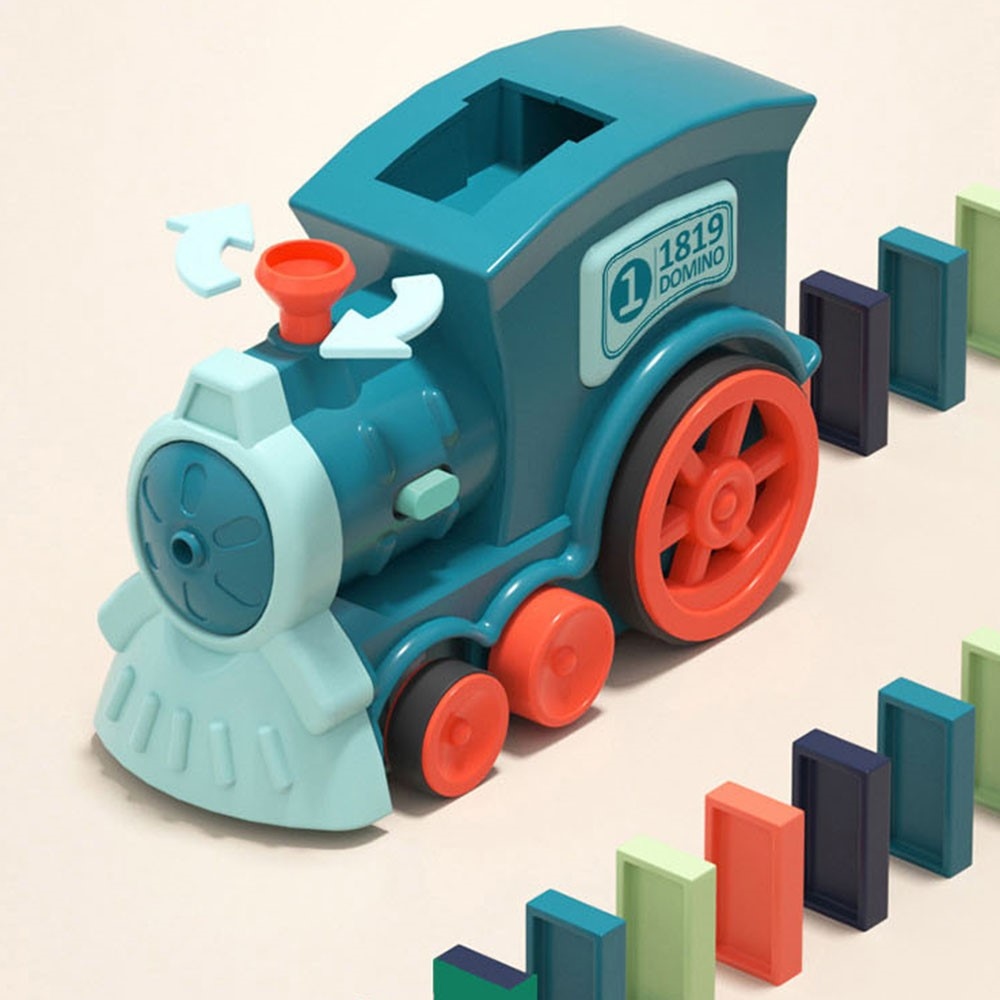 Elektrický vláčik na domino 60 ks so svetlom a zvukom