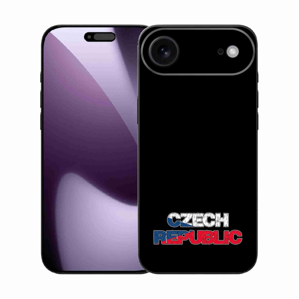 Gélový kryt mmCase na iPhone 17 Air - Czech Republic čierne pozadie