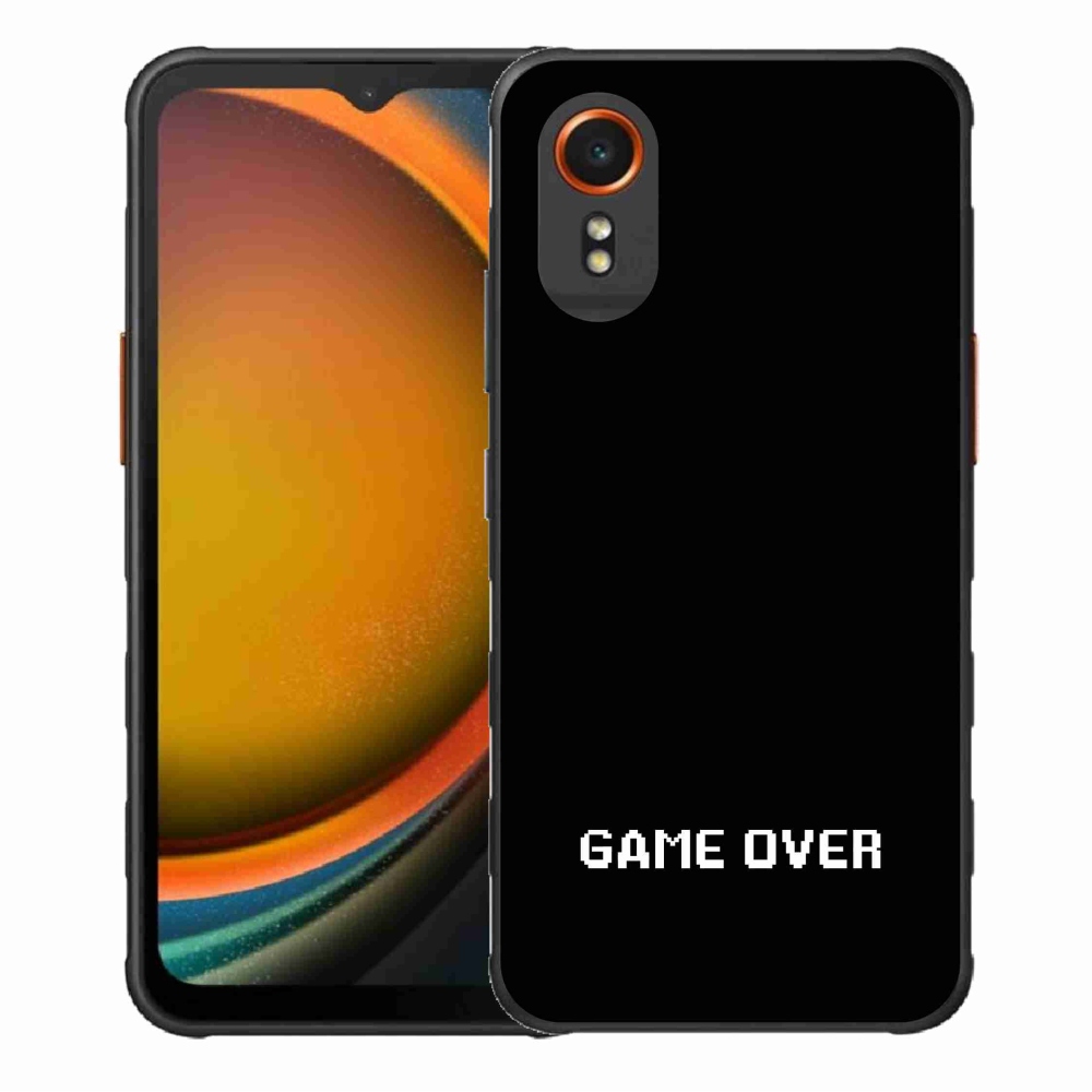 Gélový kryt mmCase na Samsung Galaxy Xcover 7 - game over čierne pozadie