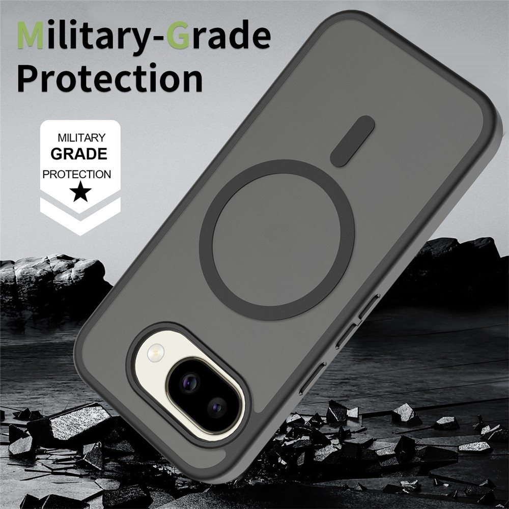 Skin gélový obal s pevným chrbtom a podporou MagSafe na Google Pixel 10a - čierny