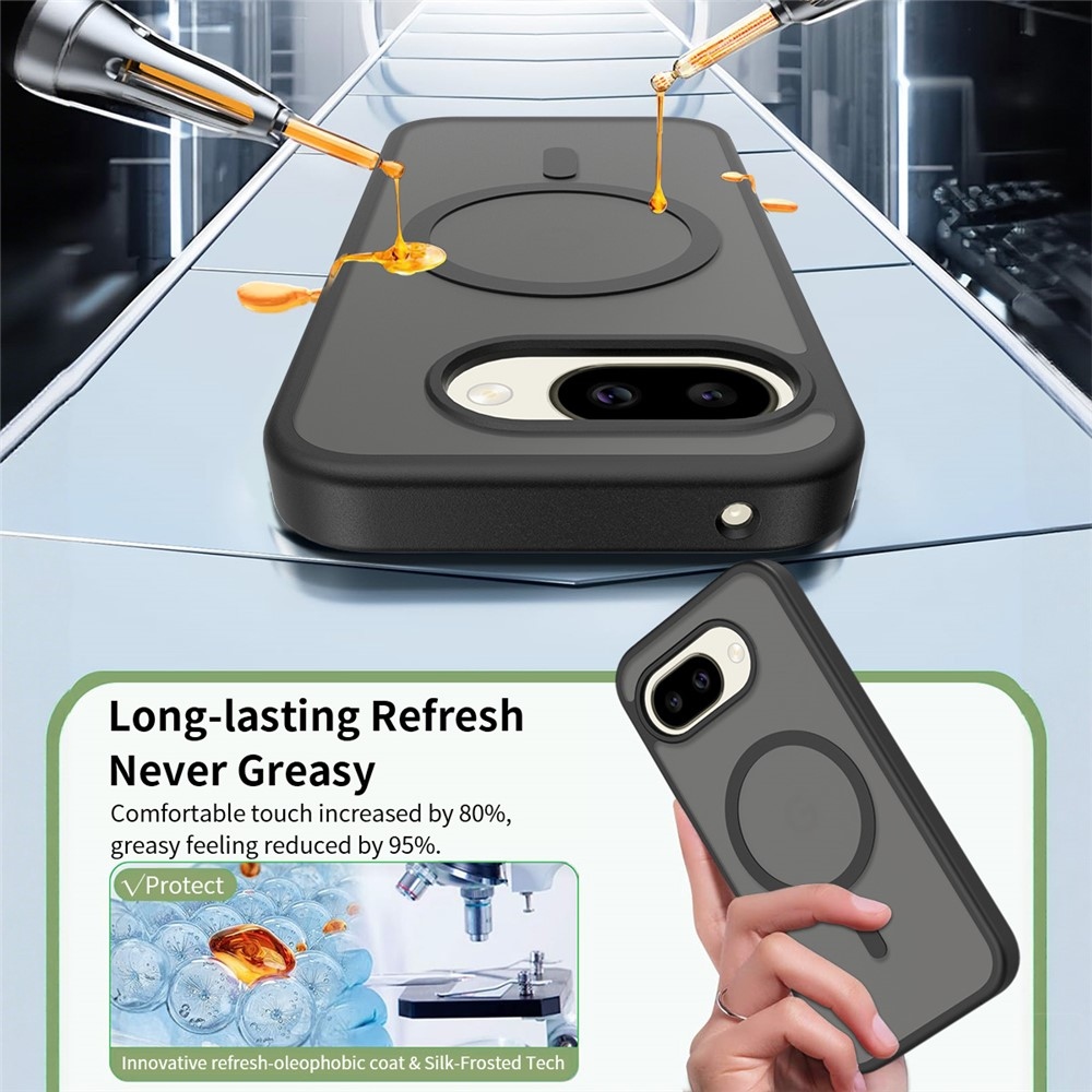 Skin gélový obal s pevným chrbtom a podporou MagSafe na Google Pixel 10a - čierny