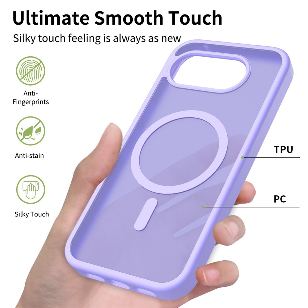 Skin gélový obal s pevným chrbtom a podporou MagSafe na Google Pixel 10a - fialový