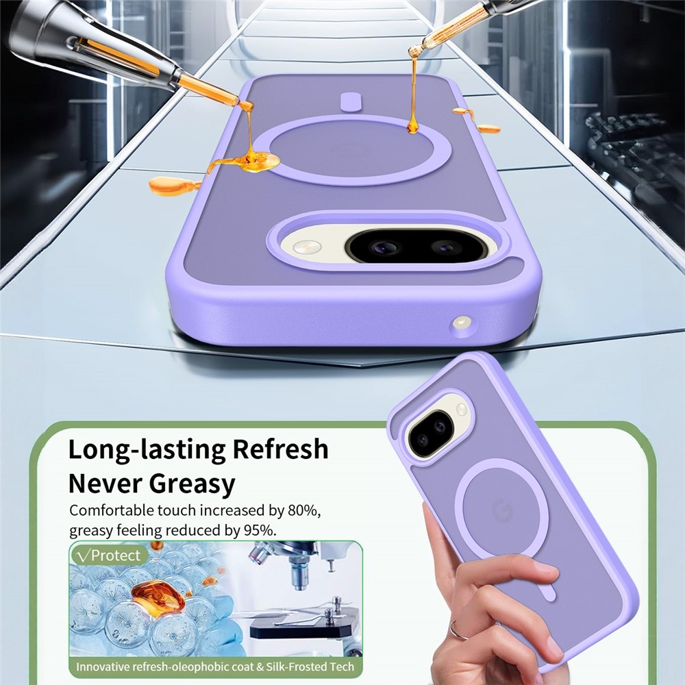 Skin gélový obal s pevným chrbtom a podporou MagSafe na Google Pixel 10a - fialový