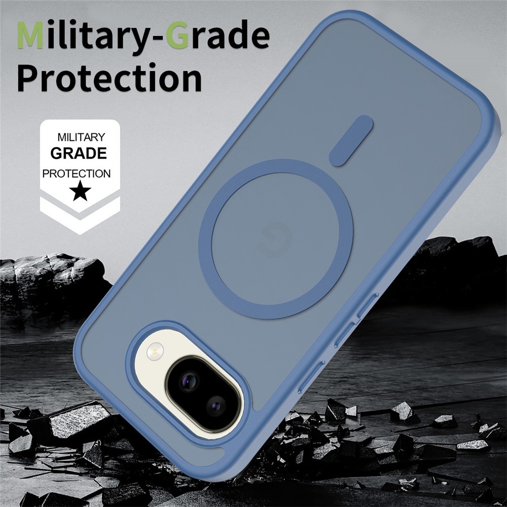 Skin gélový obal s pevným chrbtom a podporou MagSafe na Google Pixel 10a - modrý