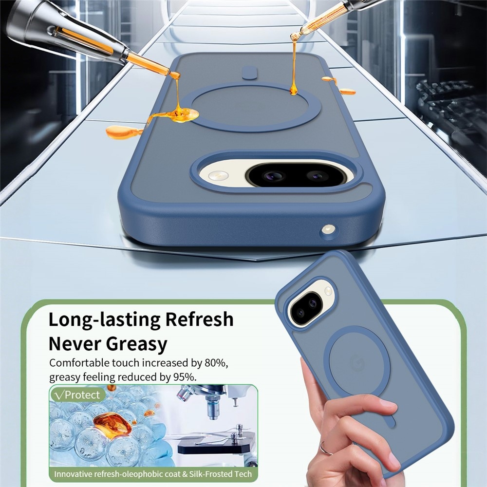 Skin gélový obal s pevným chrbtom a podporou MagSafe na Google Pixel 10a - modrý