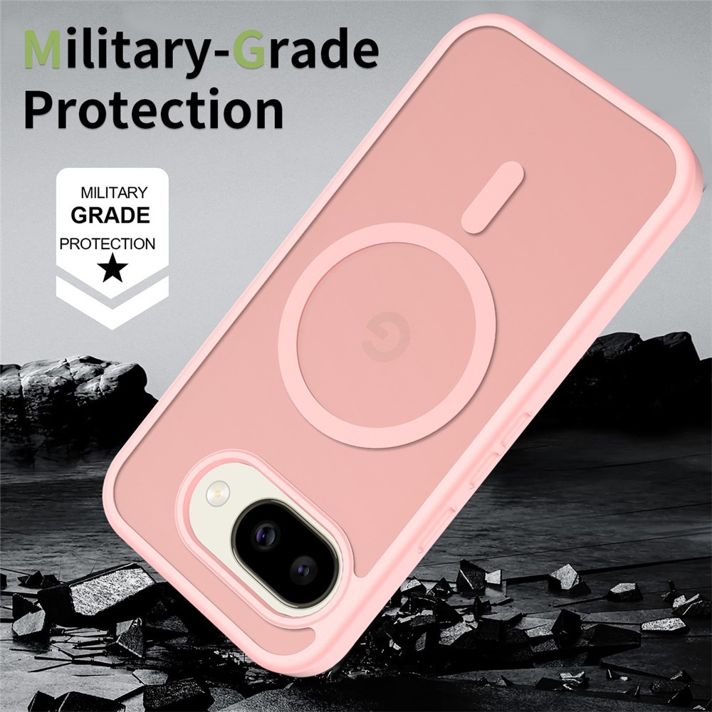 Skin gélový obal s pevným chrbtom a podporou MagSafe na Google Pixel 10a - ružový