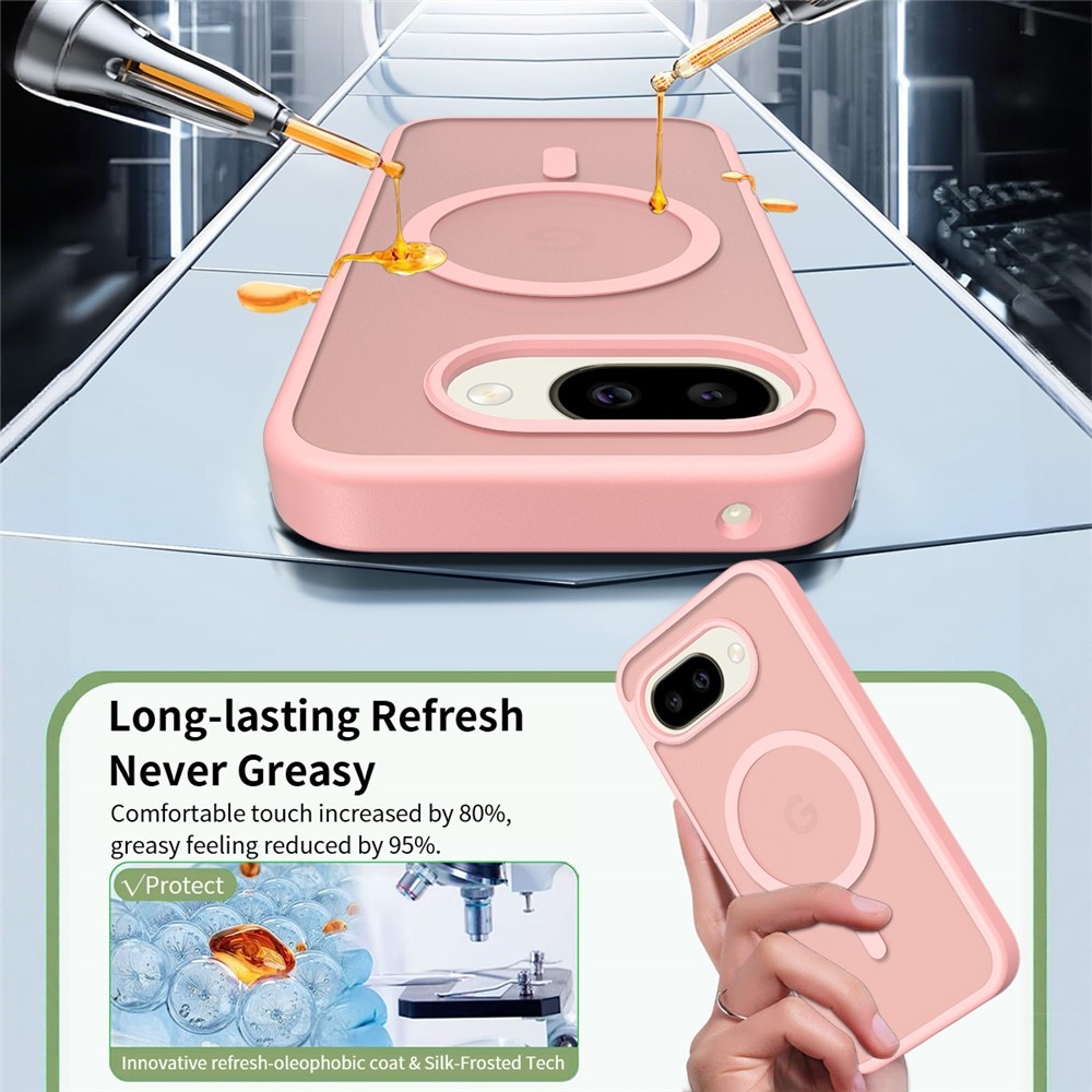 Skin gélový obal s pevným chrbtom a podporou MagSafe na Google Pixel 10a - ružový