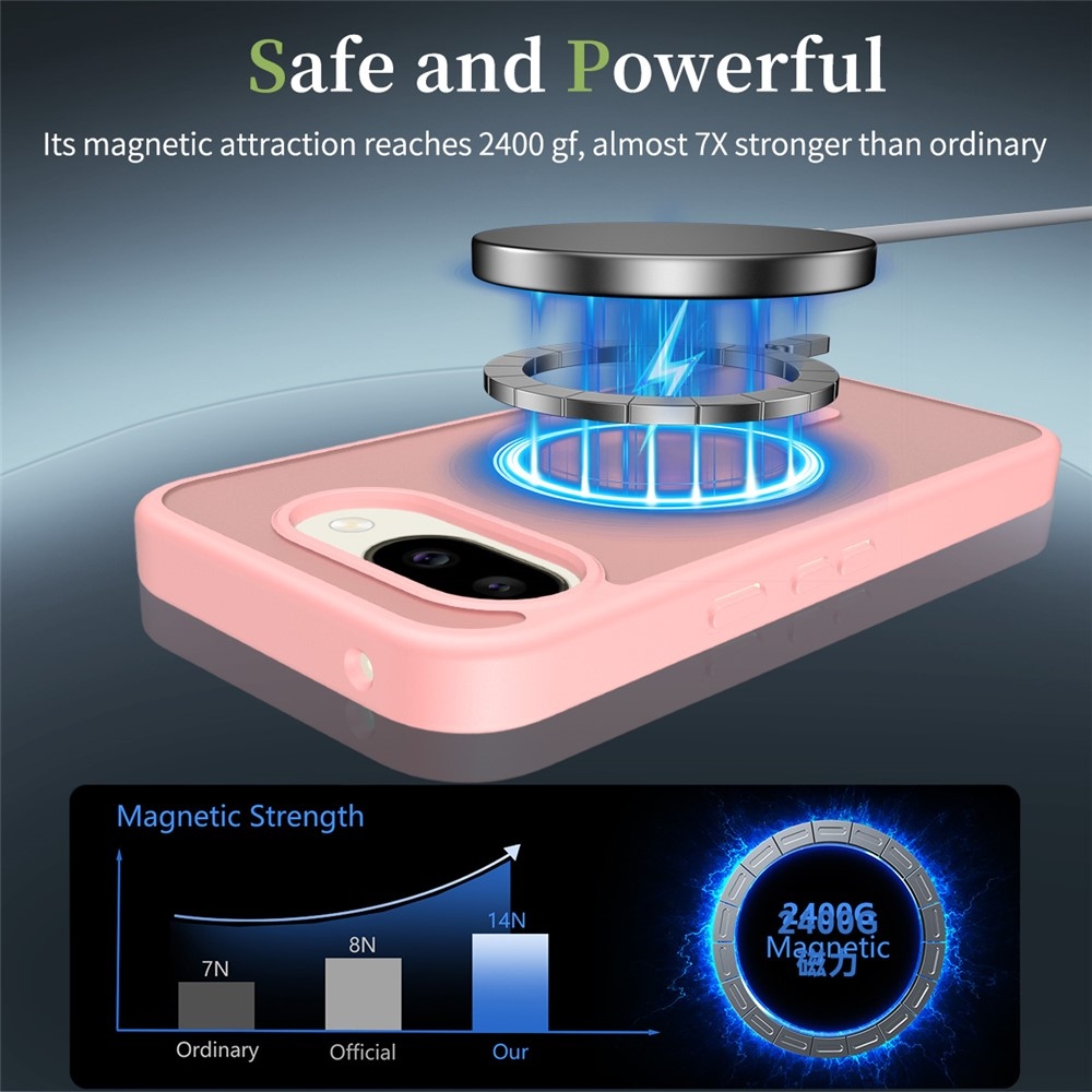 Skin gélový obal s pevným chrbtom a podporou MagSafe na Google Pixel 10a - ružový