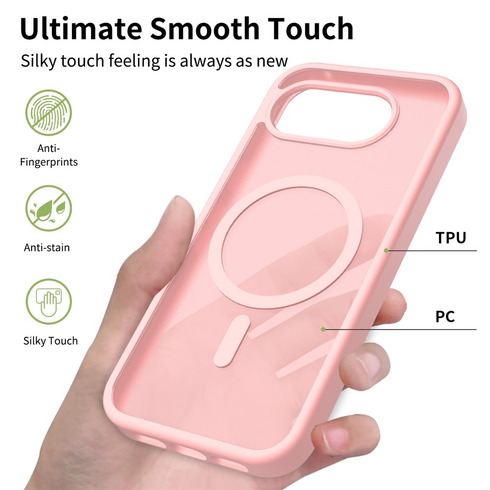 Skin gélový obal s pevným chrbtom a podporou MagSafe na Google Pixel 10a - ružový